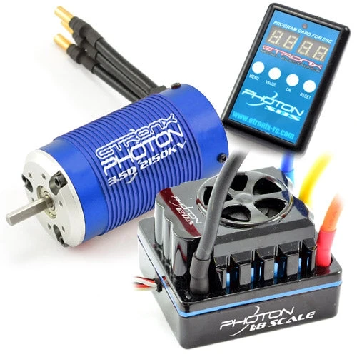 Etronix Photon 1/8th Brushless System 2150KV Electric Motor 120A ESC