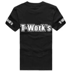 Team T-Shirt Black With White Logo - Large