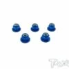 Alu Flange Lock Nuts 3mm - Tamiya Blue 5pcs
