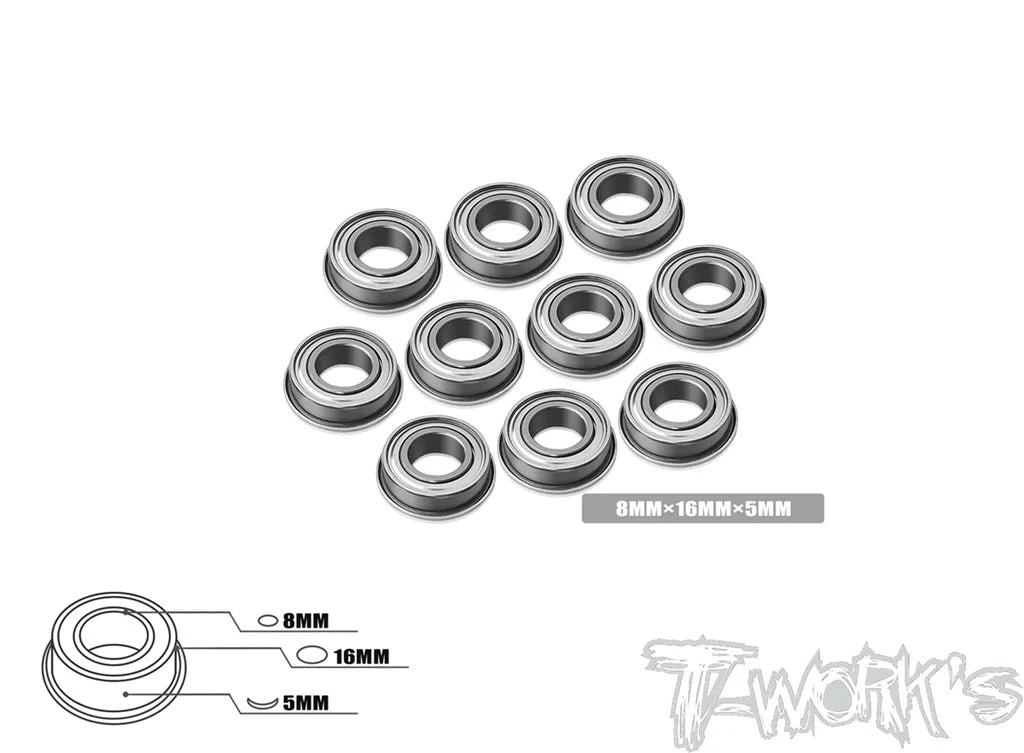 Flanged Bearing 8x16x5mm - 10pcs
