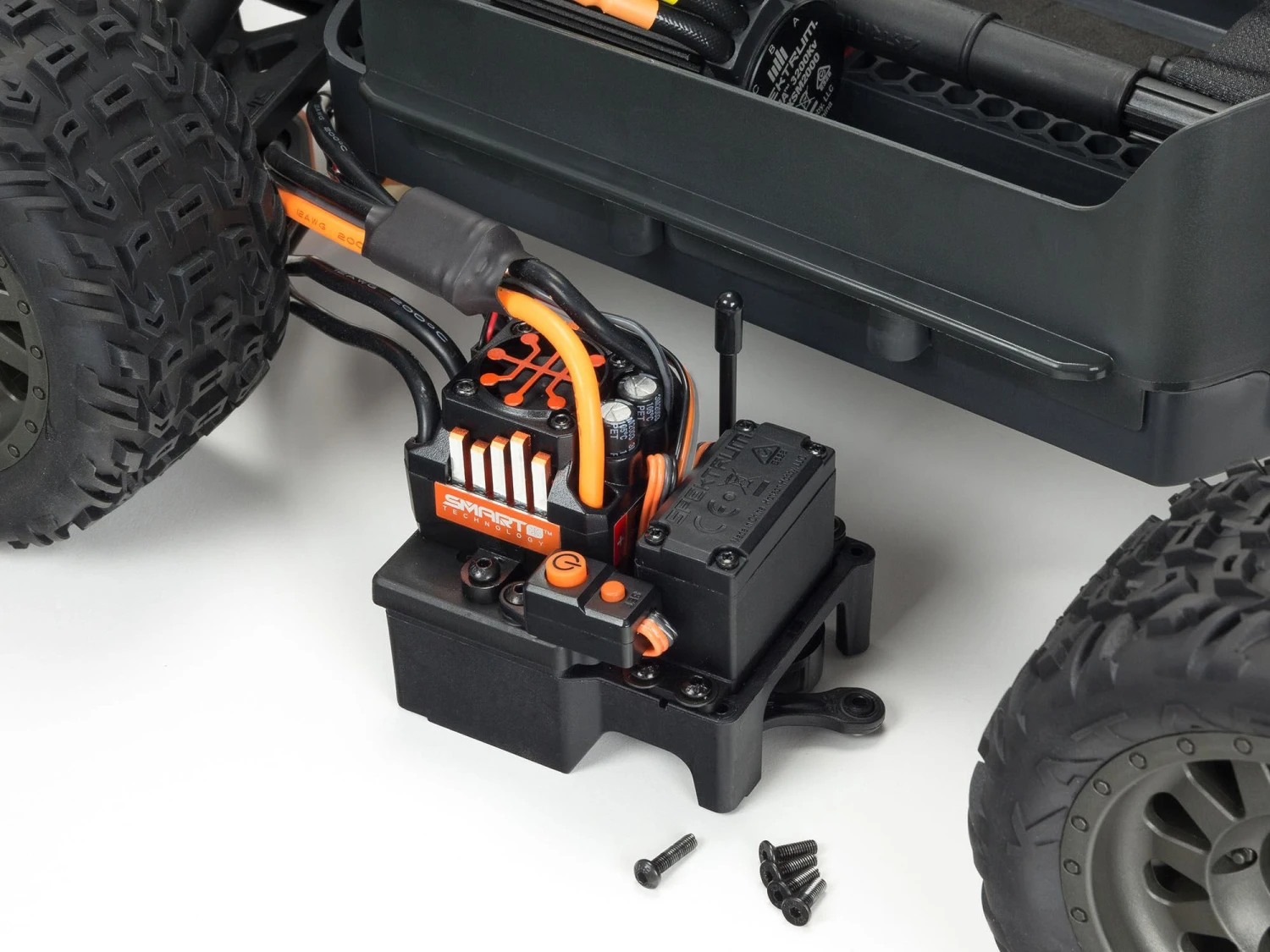 Arrma Vorteks 4X4 3S BLX 1/10th Stadium Truck Ready To Run - Red - Image 9