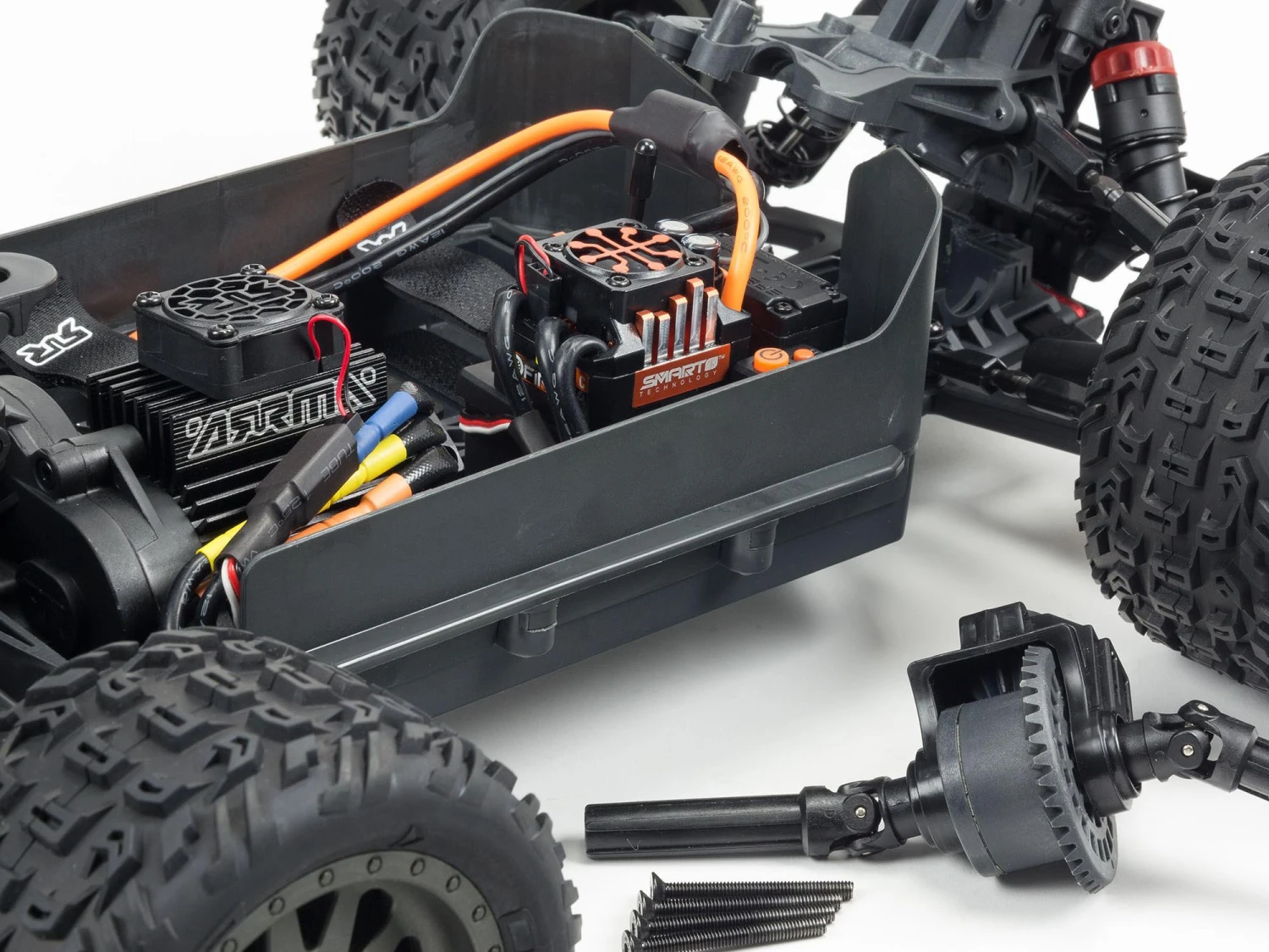 Arrma Vorteks 4X4 3S BLX 1/10th Stadium Truck Ready To Run - Red - Image 10