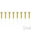 Gold Cap Head Screws 2.5 X 10mm - 8pcs