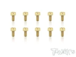 Gold Cap Head Screws M3 X 6mm - 10pcs