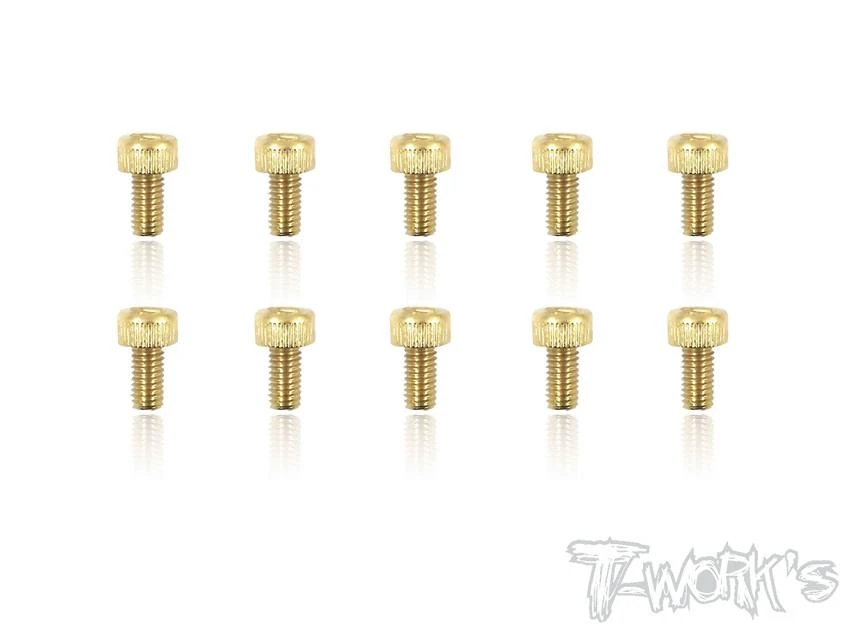 Gold Cap Head Screws M3 X 6mm - 10pcs