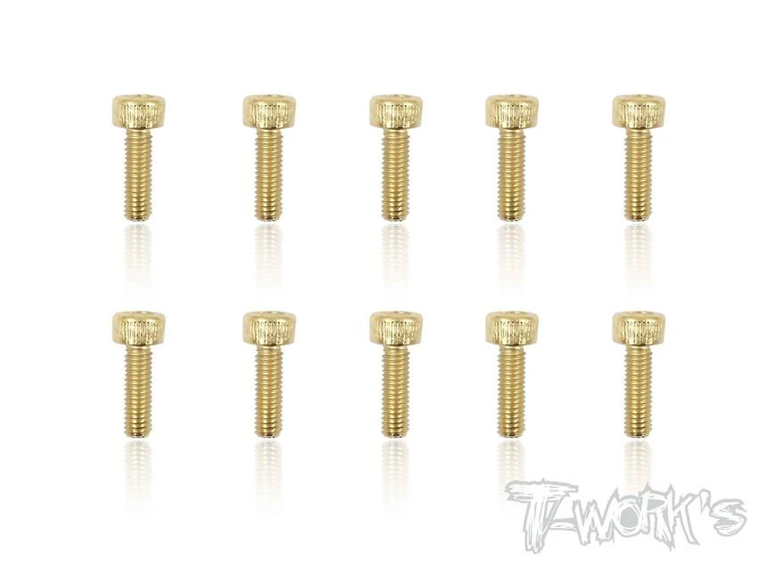 Gold Cap Head Screws M3 X 10mm - 10pcs