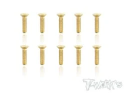 Gold Countersunk Screws M3 X 12mm - 10pcs