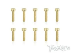 Gold Cap Head Screws M3 X 12mm - 10pcs