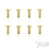 Gold Flat Head / Countersunk Screws M4 X 12mm - 8pcs