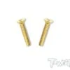 Gold Flat Head / Countersunk Screws M4 X 25mm - 2pcs
