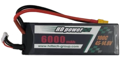 4S 100C 14.8V 6000mah Lipo Battery With XT60 Connector