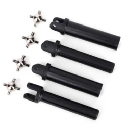 Traxxas Half Shafts, Heavy Duty (external Splined (2 Pcs) / Internal Splined (2 Pcs)) / Metal U-joints (4 Pcs)