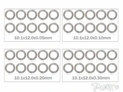 10mm Shim Washer Set - 10pcs Each 0.05/0.1/0.2/0.3mm