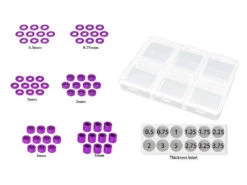 Alu 3mm Bore Washer Set Various Sizes - Purple