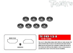 Alu Washer Set For Suspension Arm 3x10x1.5mm - 8pcs