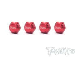 Self Locking Wheel Nut With Cover P1 - Red