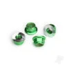 Traxxas 5mm Flanged Nylon Lock Nuts Green - 4pcs