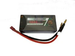 2S 100C 7.4V 5600mah Lipo Shorty Battery With 4mm Bullet Connector