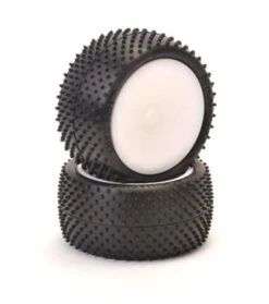 Schumacher Mini Dart Rear Yellow Pre-glued 1/10th Off Road Buggy Wheel & Tyre